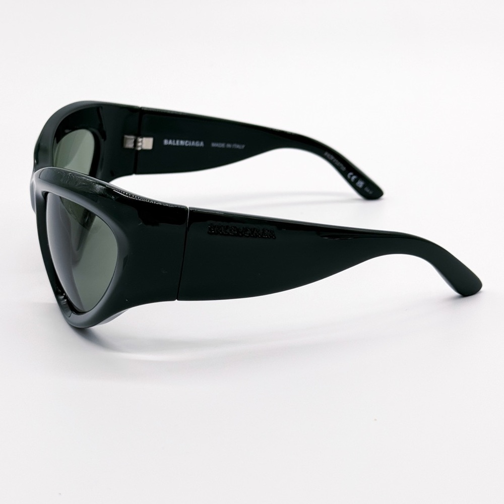 NEW OVERSIZED BALENCIAGA SUNGLASSES, GREEN BALENCIAGA EYEWEAR BB0228S - Picture 10 of 14